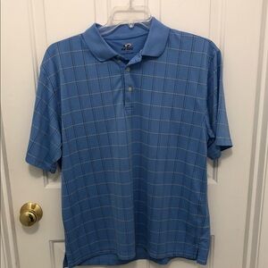 Blue Windowpane Performance Polo - golf shirt by Top Flite